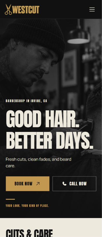 WESTCUT — Mobile website preview